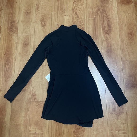 Lululemon Women Long Sleeve Tennis Dress Black Sz 4 New With Tag - Picture 2 of 10